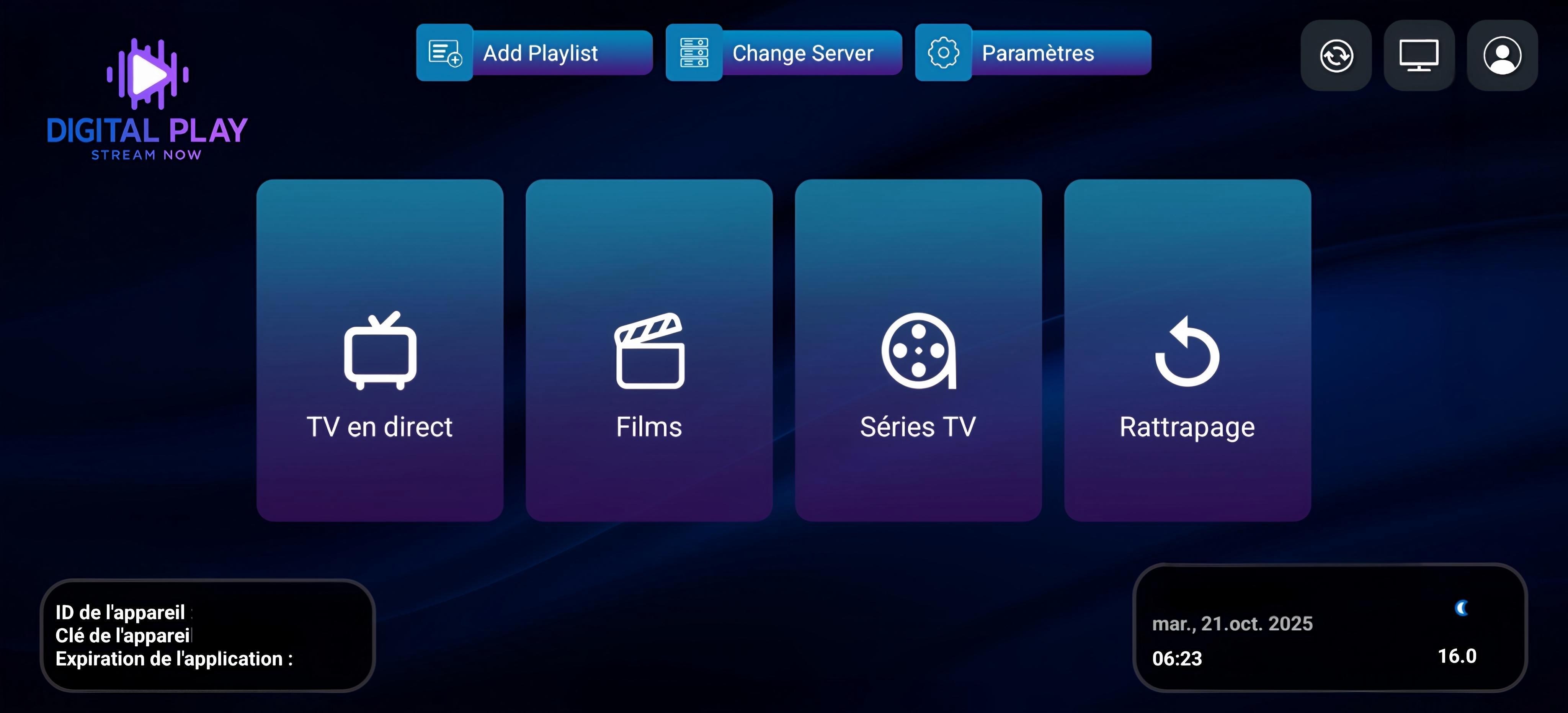 Aperçu du Player Digital Play